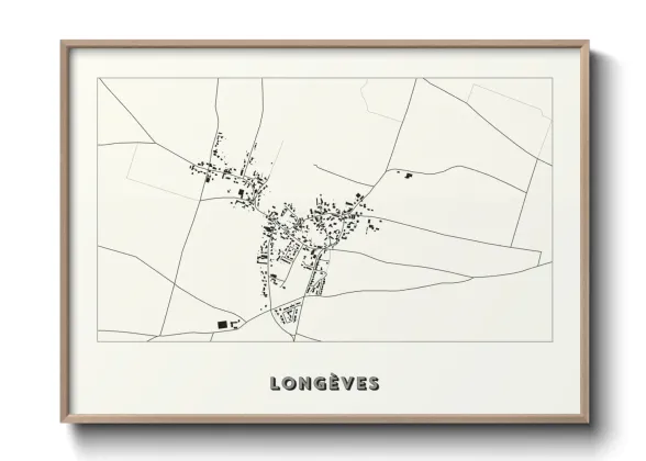 Une affiche de carte sur Longèves