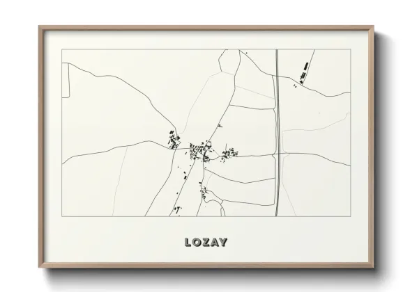 Une affiche de carte sur Lozay