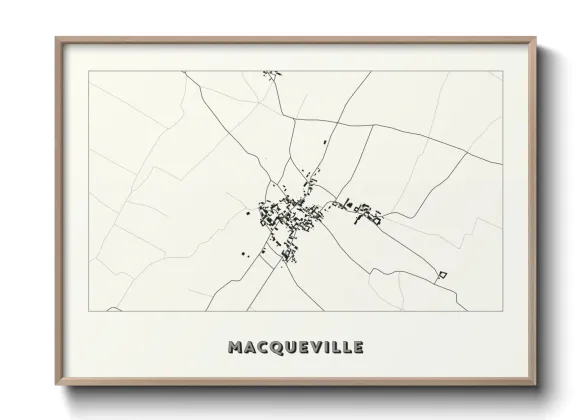 Une affiche de carte sur Macqueville
