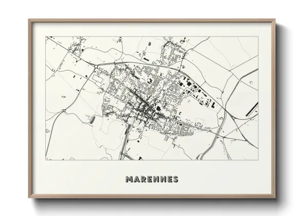 Une affiche de carte sur Marennes
