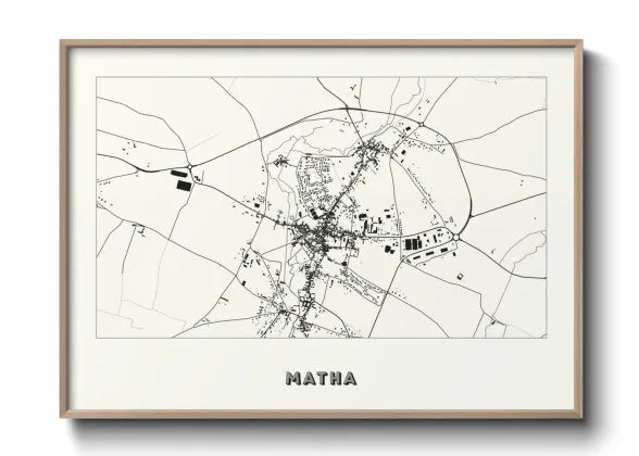 Une affiche de carte sur Matha