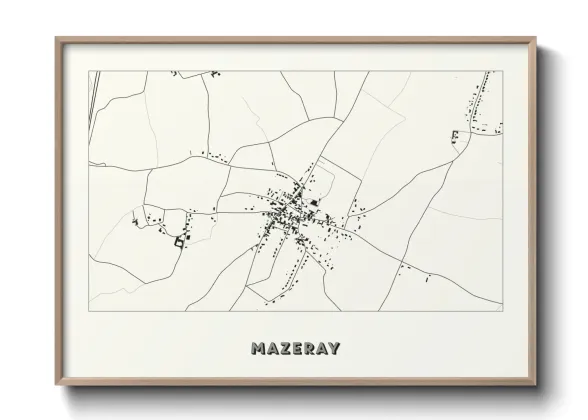 Une affiche de carte sur Mazeray