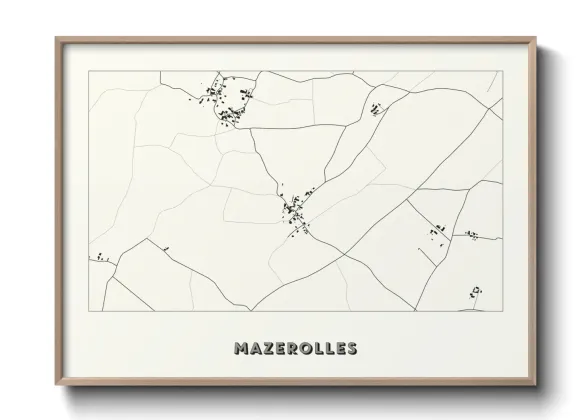 Une affiche de carte sur Mazerolles