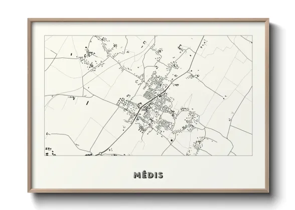 Une affiche de carte sur Médis