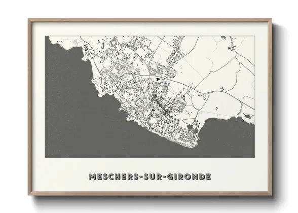 Une affiche de carte sur Meschers-sur-Gironde