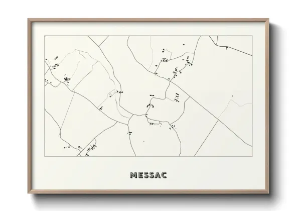 Une affiche de carte sur Messac
