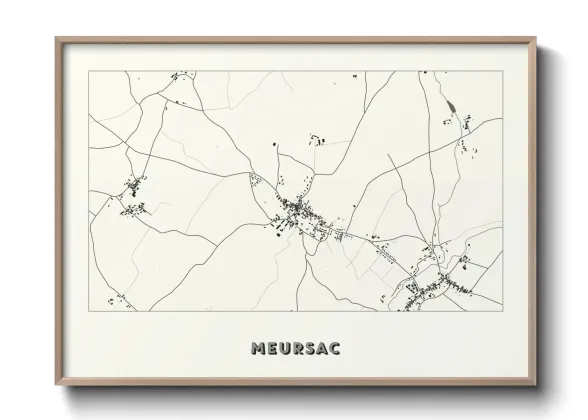Une affiche de carte sur Meursac