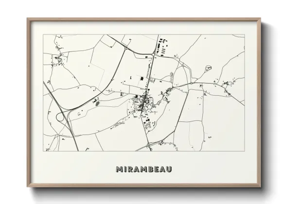 Une affiche de carte sur Mirambeau