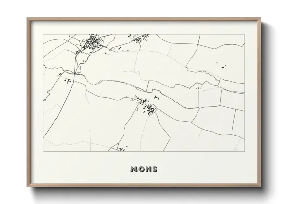 Une affiche de carte sur Mons