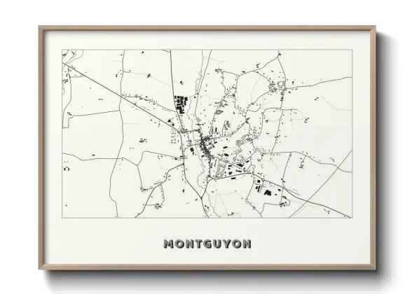 Une affiche de carte sur Montguyon