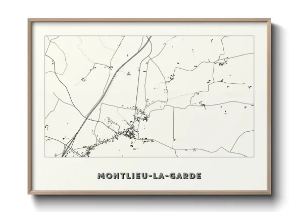 Une affiche de carte sur Montlieu-la-Garde