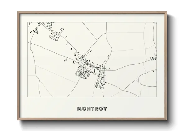 Une affiche de carte sur Montroy
