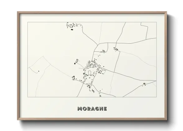 Une affiche de carte sur Moragne