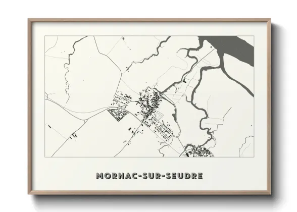 Une affiche de carte sur Mornac-sur-Seudre