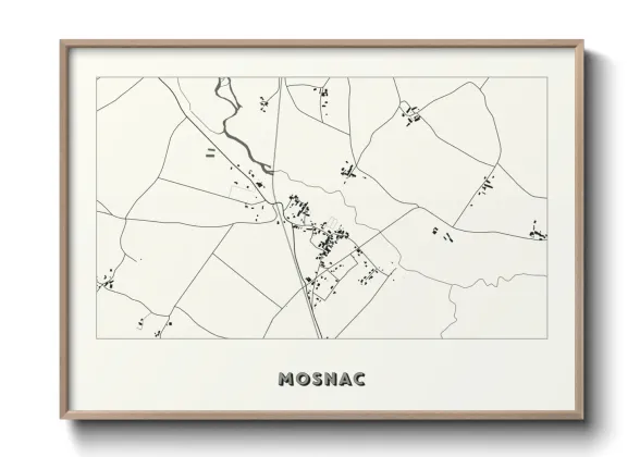 Une affiche de carte sur Mosnac