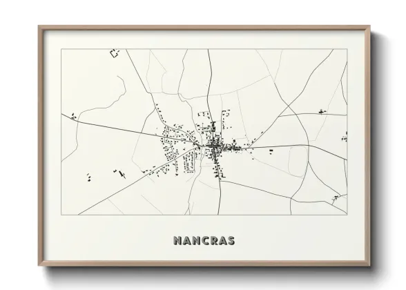 Une affiche de carte sur Nancras