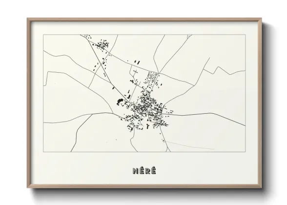 Une affiche de carte sur Néré