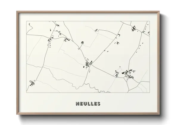 Une affiche de carte sur Neulles