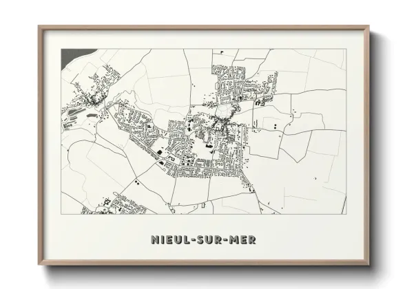 Une affiche de carte sur Nieul-sur-Mer