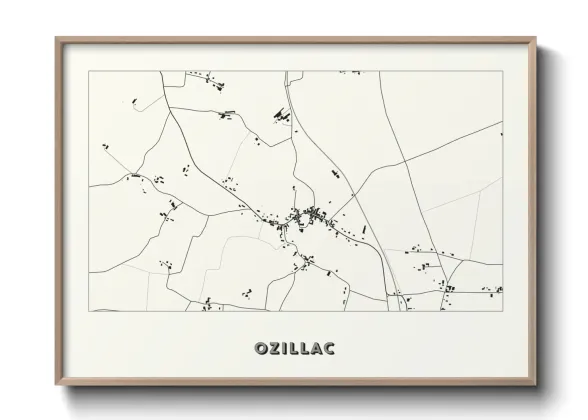 Une affiche de carte sur Ozillac