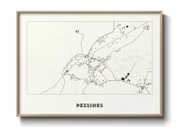 Une affiche de carte sur Pessines