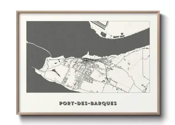 Une affiche de carte sur Port-des-Barques