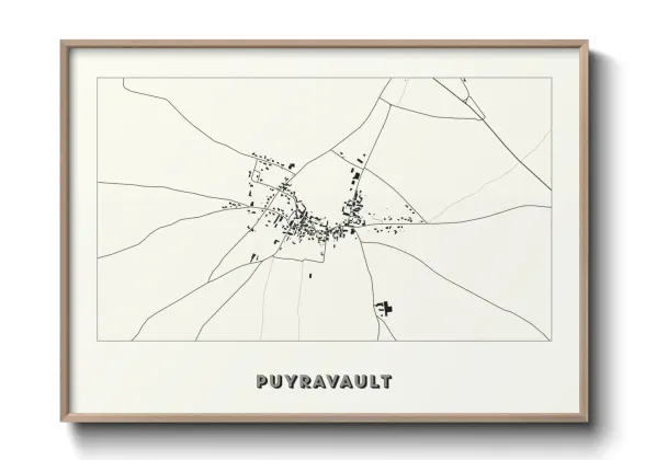 Une affiche de carte sur Puyravault