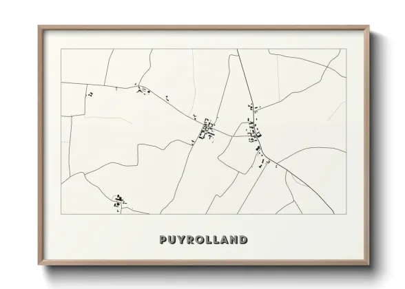 Une affiche de carte sur Puyrolland