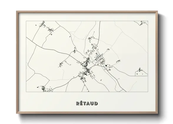 Une affiche de carte sur Rétaud