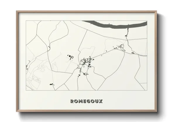 Une affiche de carte sur Romegoux