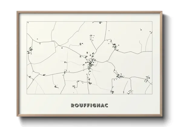 Une affiche de carte sur Rouffignac