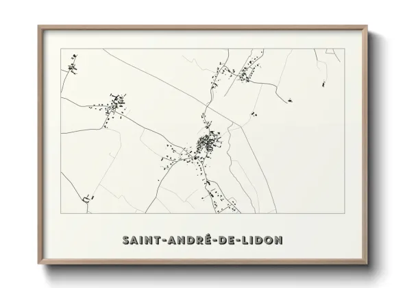Une affiche de carte sur Saint-André-de-Lidon