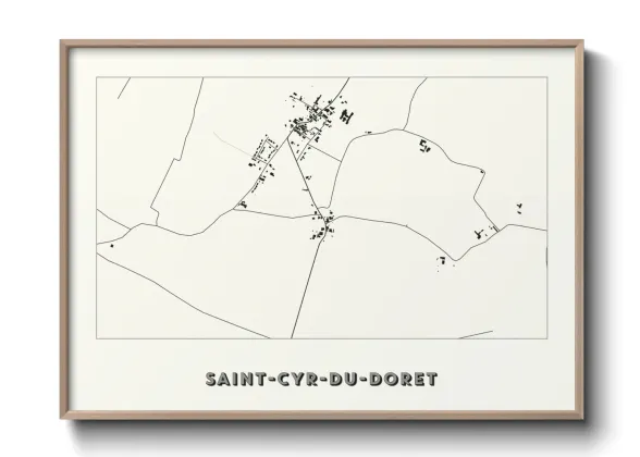 Une affiche de carte sur Saint-Cyr-du-Doret