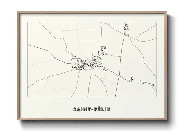 Une affiche de carte sur Saint-Félix