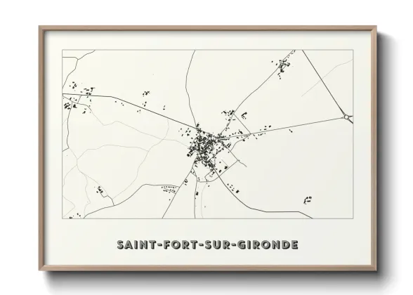 Une affiche de carte sur Saint-Fort-sur-Gironde