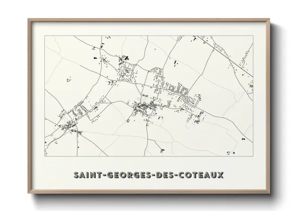 Une affiche de carte sur Saint-Georges-des-Coteaux