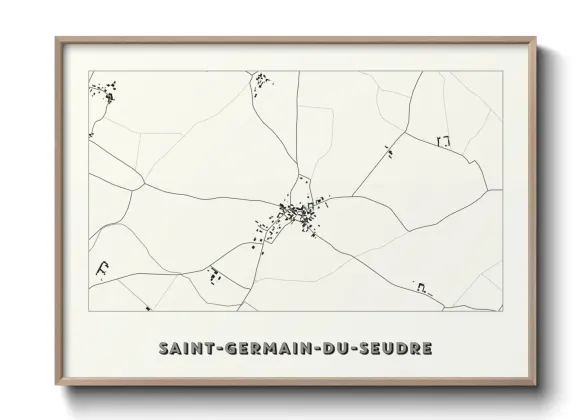 Une affiche de carte sur Saint-Germain-du-Seudre