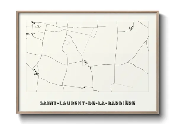 Une affiche de carte sur Saint-Laurent-de-la-Barrière