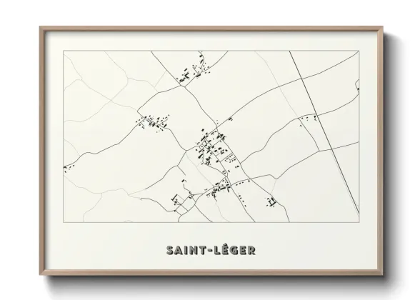 Une affiche de carte sur Saint-Léger