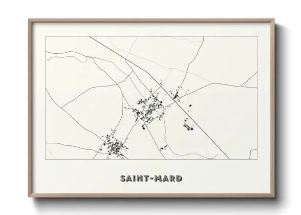 Une affiche de carte sur Saint-Mard