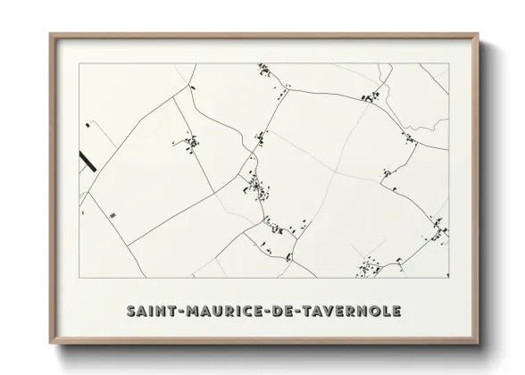 Une affiche de carte sur Saint-Maurice-de-Tavernole