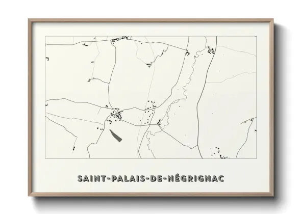 Une affiche de carte sur Saint-Palais-de-Négrignac