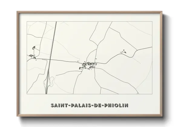 Une affiche de carte sur Saint-Palais-de-Phiolin