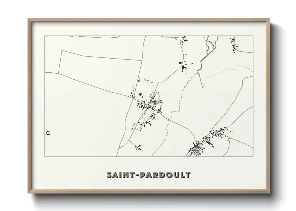 Une affiche de carte sur Saint-Pardoult