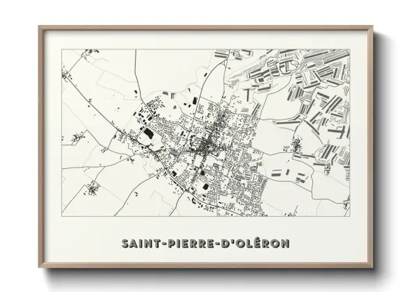 Une affiche de carte sur Saint-Pierre-d'Oléron