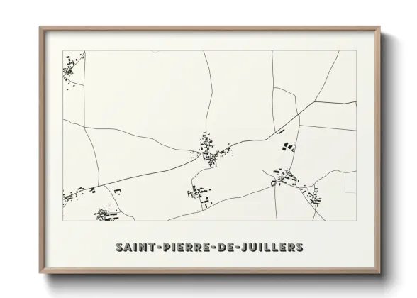 Une affiche de carte sur Saint-Pierre-de-Juillers