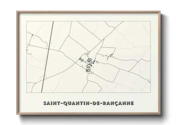 Une affiche de carte sur Saint-Quantin-de-Rançanne