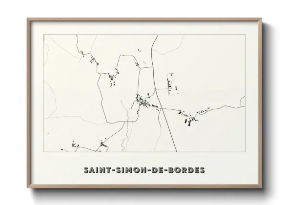 Une affiche de carte sur Saint-Simon-de-Bordes