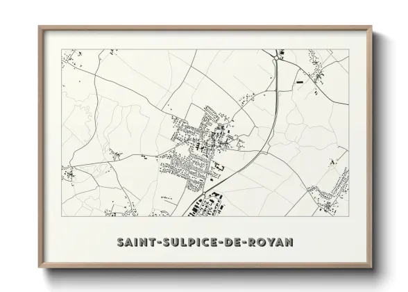 Une affiche de carte sur Saint-Sulpice-de-Royan