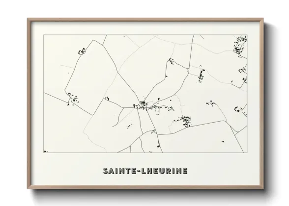 Une affiche de carte sur Sainte-Lheurine